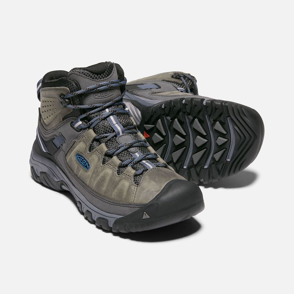 Botas de Seguridad Keen Mexico Negros Marrom - Hombre Targhee Iii Waterproof Mid - QD8271039